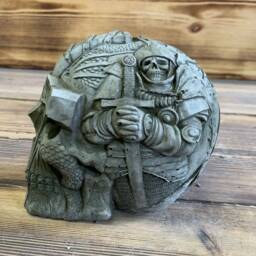Stone Garden Lambs Ii 2 Lions Skull Gothic Human Head Ornament Statue - thumbnail 2