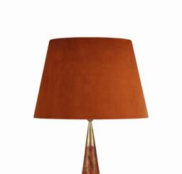 45cm Burnt Orange Floor Lamp Shade in Velvet - Choice Of Lining - thumbnail 1