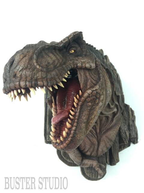 T-Rex Bust - Hanging Sculpture /Jurassic Park -Hyper Detail Resin - image 1