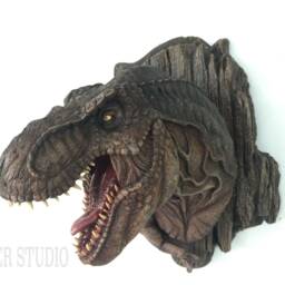 T-Rex Bust - Hanging Sculpture /Jurassic Park -Hyper Detail Resin - thumbnail 3
