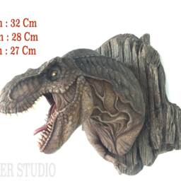 T-Rex Bust - Hanging Sculpture /Jurassic Park -Hyper Detail Resin - thumbnail 4