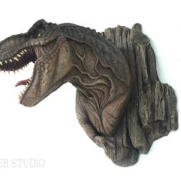 T-Rex Bust - Hanging Sculpture /Jurassic Park -Hyper Detail Resin - thumbnail 2