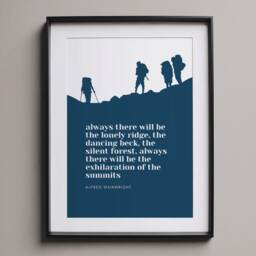 Wainwright Quote Print Lake District Typography Art, Hiking Gift - thumbnail 2