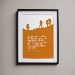 Wainwright Quote Print Lake District Typography Art, Hiking Gift - thumbnail 3