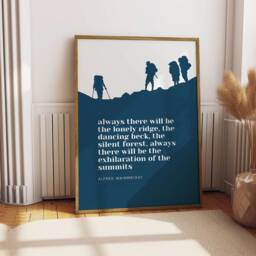 Wainwright Quote Print Lake District Typography Art, Hiking Gift - thumbnail 1