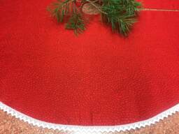 Handmade Burlap Christmas Tree Skirt Rustic Holiday Decor