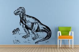 Dinosaur Ancient Animal Predator T-Rex Reptile Window Or Wall Car Vinyl Peal & Stick Removable Sticker Decal L1519 - thumbnail 1
