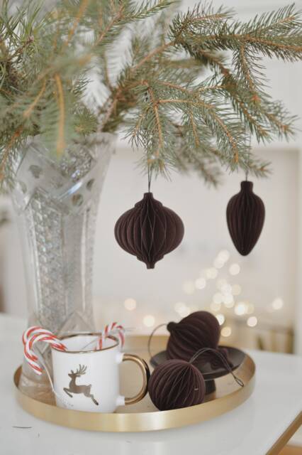 Paper Tree Ornaments Decoration/Set Of 4 Christmas Honeycomb Decorations Xmas - image 1