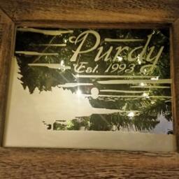 11x14 Personalized Barn Wood Mirror - Custom Engraved Home Bar Sign Rustic Farmhouse Wall Decor Man Cave Gift Wedding - thumbnail 4