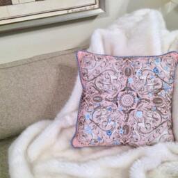 Angela Pillow - Blush Pink/Blue - thumbnail 2