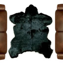Faux Bear Skin Rug - Sierra Pelt Shape, Usa Made - thumbnail 3