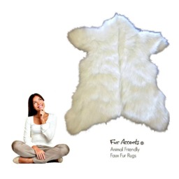 Faux Bear Skin Rug - Sierra Pelt Shape, Usa Made - thumbnail 2
