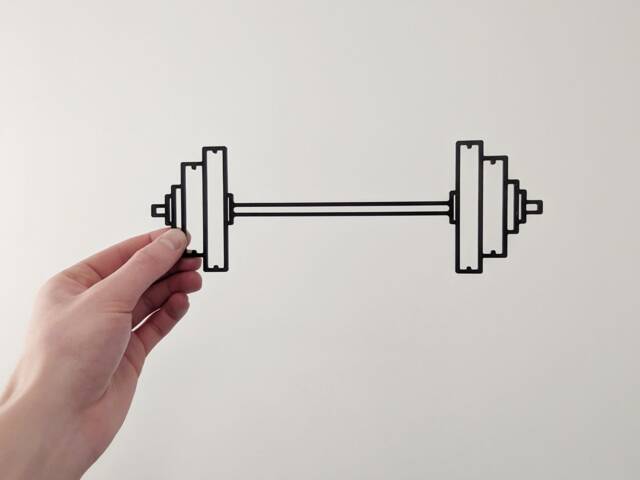 Gym Barbell - Wall Art Hanging Decoration Home Decor Black Printinghive - image 1
