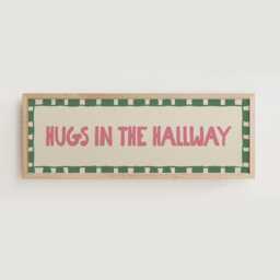 Hugs in The Hallway Print, Wide Horizontal Wall Art, Entrance Decor - Unframed - thumbnail 1