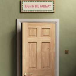 Hugs in The Hallway Print, Wide Horizontal Wall Art, Entrance Decor - Unframed - thumbnail 2