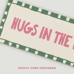 Hugs in The Hallway Print, Wide Horizontal Wall Art, Entrance Decor - Unframed - thumbnail 3