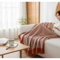 Cozy Grey Throw Blanket - Minimalist Sofa Soft Neutral Home Decor Tiktok Aesthetic Gift For Her - thumbnail 3