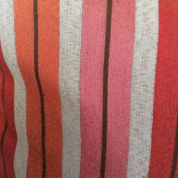 striped Pillow Cover Red, Orange, & Blue Cushion - thumbnail 4