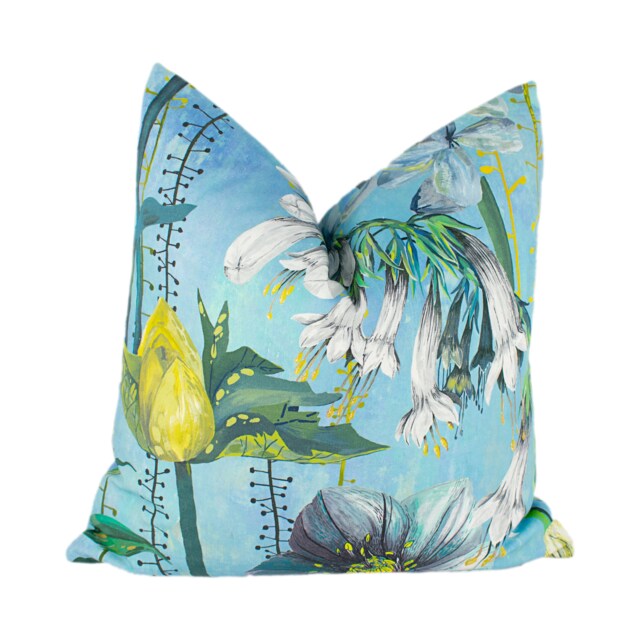 Designers Guild - Masson Azure Cushion Cover Throw Pillow Designer Home Decor - image 1