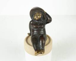 Bronze Sitting Seautiful Woman Sculpture, Body Positivity Figurine, Brass Statue, Unique, Gifts For Sister, Beach D??cor, Home - thumbnail 1