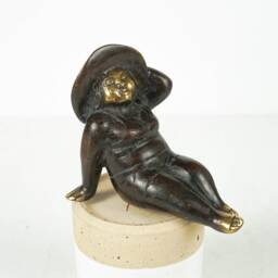 Bronze Sitting Seautiful Woman Sculpture, Body Positivity Figurine, Brass Statue, Unique, Gifts For Sister, Beach D??cor, Home - thumbnail 3
