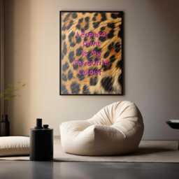 Leopard Print Wall Art Fashion Poster, Quote Is My Favourite Colour, Animal Decor - thumbnail 3