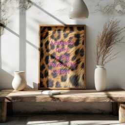 Leopard Print Wall Art Fashion Poster, Quote Is My Favourite Colour, Animal Decor - thumbnail 2