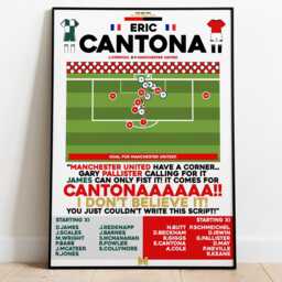 Eric Cantona V Liverpool Fa Cup 1996 Print, Manchester United Football Wall Art, Posters, Man Utd Fc - thumbnail 2