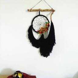 Modern Bohemian Bedroom Wall Art With Rustic Floral Tapestry - thumbnail 3