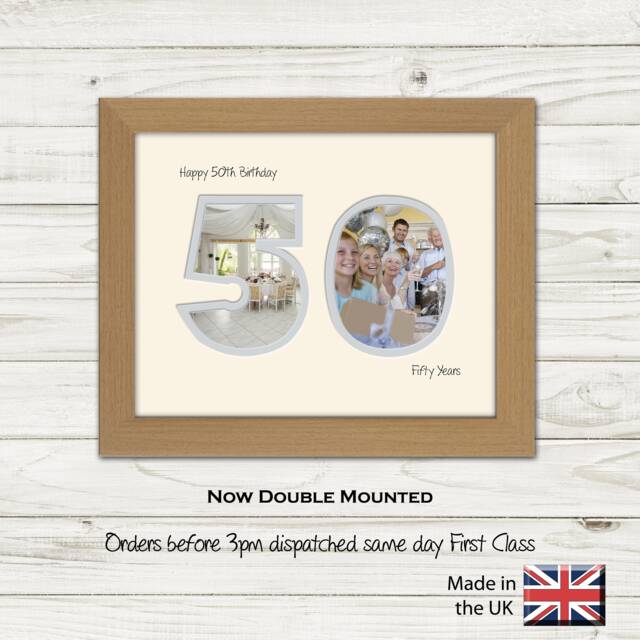 50Th Photo Frame Birthday Number Special Gift Word 9x7-1184F By Photos in A Word - image 1