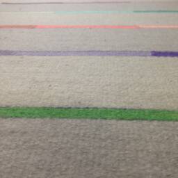 Handwoven Wool Rug Runner, Gray With Colorful Stripes - thumbnail 4