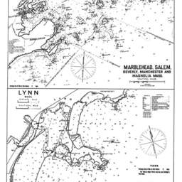Antique Harbor Chart Print Marblehead, Salem, Lynn, Ma - thumbnail 2