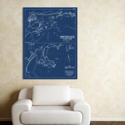 Antique Harbor Chart Print Marblehead, Salem, Lynn, Ma - thumbnail 3