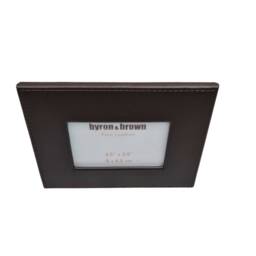 Personalised Classic Brown Leather Photo Frame 9cm X 6.5cm - Genuine Leather, Premium Picture - thumbnail 3