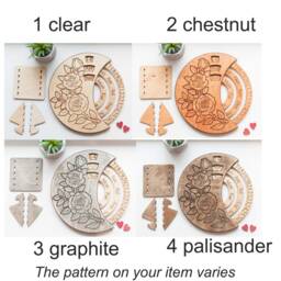 Rose Perpetual Calendar Engraved Wood Wall & Desk Decor - thumbnail 2