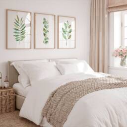 Botanical Watercolor Leaves Print Set Eucalyptus, Fern, Magnolia - thumbnail 2