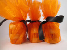Washi Tape Decorated Tealights, Zesty Orange Scent, Set Of 12 - thumbnail 1