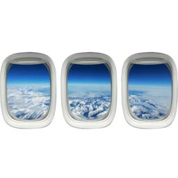 Plane Window Decals Airplane Porthole Snowy Mountains Wall Art Aviation Decor Vwaq-Ppw2 - thumbnail 2