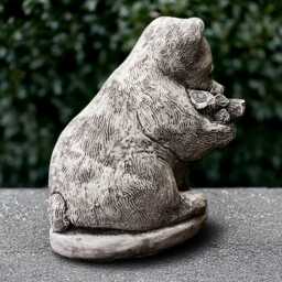 Concrete Teddy Sculpture Cement Bear Figurine Stone Animal Ornament Outdoor Wildlife Decoration Adorable Gift Garden Art - thumbnail 4