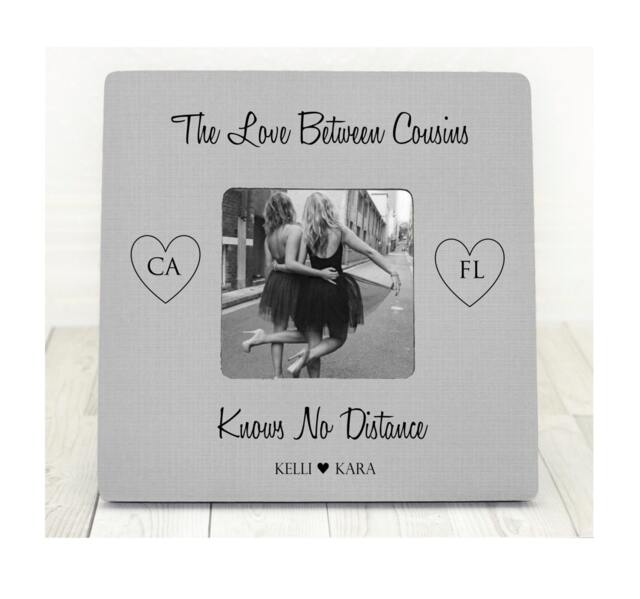 Cousin Gift Frame States Picture Cousins Birthday Family Long Distance - image 1