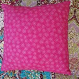 Handmade Hot Pink Girls Pillowcase, Kids Room Decor - 16x16 - thumbnail 4