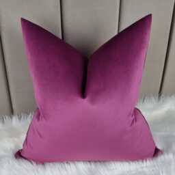 Knitted Velvet Cushion Cover Cerise/Hot Pink Colourway, Soft Cushion Cover - thumbnail 1