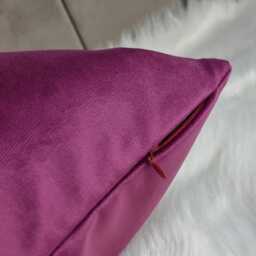 Knitted Velvet Cushion Cover Cerise/Hot Pink Colourway, Soft Cushion Cover - thumbnail 3