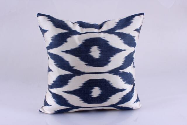 Ikat Pillow, Hand Woven Pillow Cover, Throw Pillows, Designer Decorative Accent Pillows - image 1