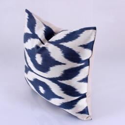 Ikat Pillow, Hand Woven Pillow Cover, Throw Pillows, Designer Decorative Accent Pillows - thumbnail 2