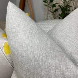John Lewis & Partners Fabric Cotton Blend Cushion Pillow Cover Double Sided Grey Handmade in UK - thumbnail 3