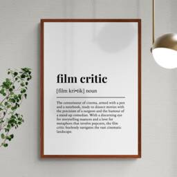 Film Critic Funny Definition Job Work Gift Wall Art Print - thumbnail 2