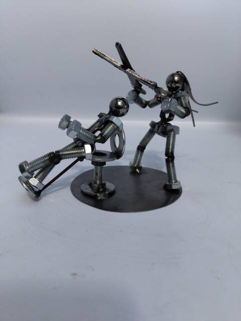 Female Hair Dresser, Metal Bolt Figurine, People - image 1