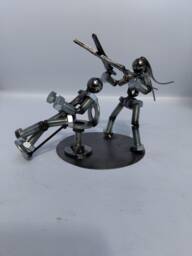 Female Hair Dresser, Metal Bolt Figurine, People - thumbnail 1