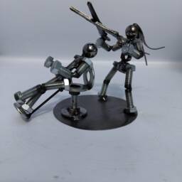 Female Hair Dresser, Metal Bolt Figurine, People - thumbnail 2